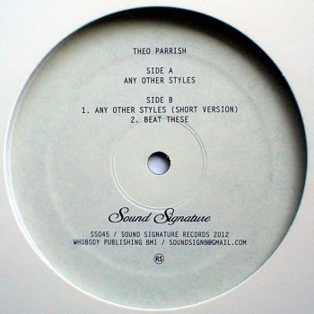 Theo Parrish - Any Other Styles - Sound Signature 045